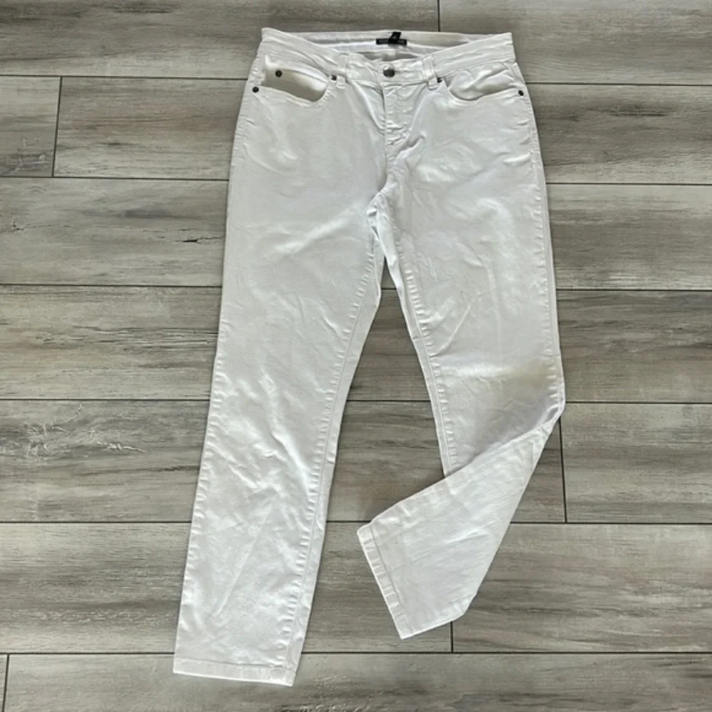 Eileen Fisher size 4 white skinny jeans organic cotton
